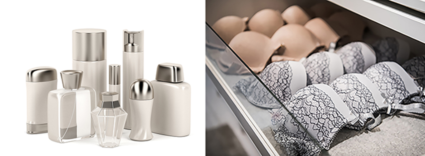 مستحضرات التجميل والملابس الداخلية