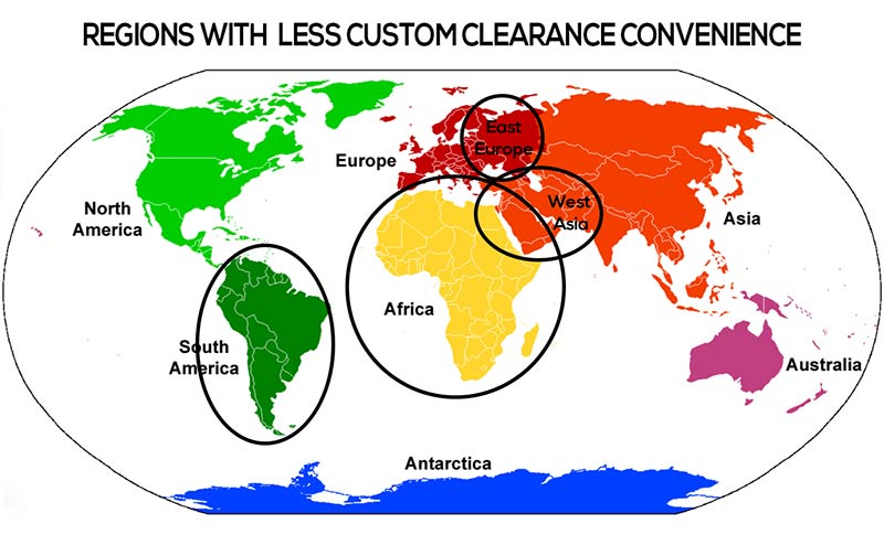 البلدان الصغيرة ذات وكلاء الشحن الأقل خوفاً
